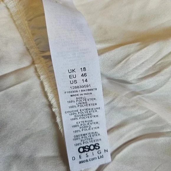 ASOS Designs Tiered Ruffle Floral Cocktail Dress sz 14 NWOT - Picture 7 of 7